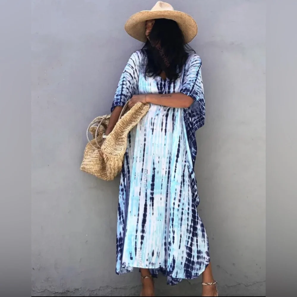Nadia Elegant Bohemian Maxi Dress Swimsuit Coverup - Picture 1 of 8